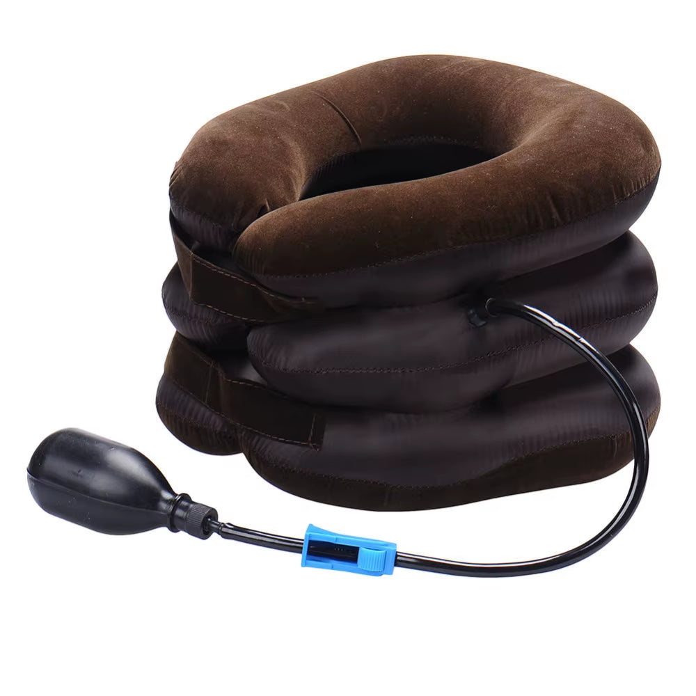 Air Inflatable Pump Neck Head Cervical Traction Stretcher Pain Relief
