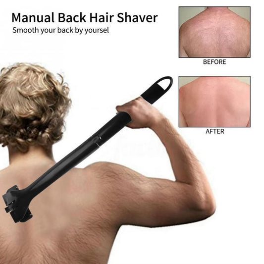 Back Trimmer Long Handle Foldable Comfy Back Cleaning Manual Back Trimmer for Men Manual Back Hair Trimmer Back Cleaning Trimmer