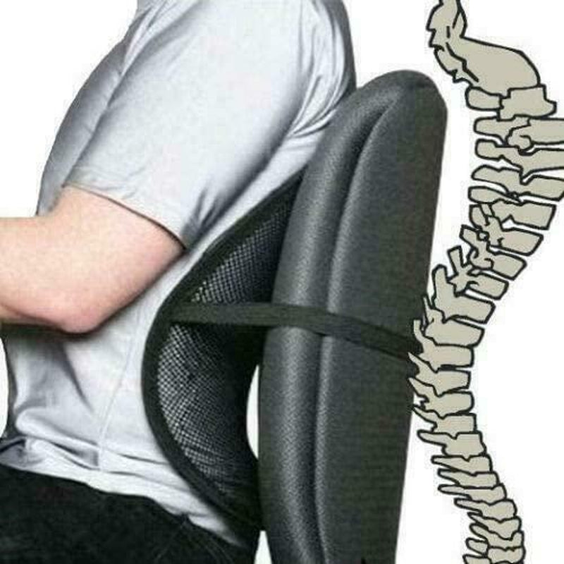 Back Support Mesh Lumbar Lower Back Cushion Pain Relief Lumber Car Seat Office