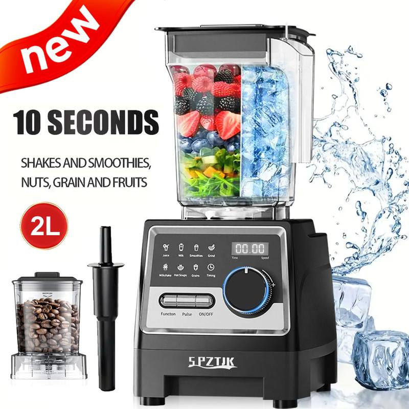 SPZTJK Professional Blender,Kitchen for Blender 68Oz BPA Free 2 Containers Countertop Blenders, Ice Cream Machine, Ice Crushing&Max.2400Watts/1000Watts Blender and Grinder Combo 24000RPM , Smoothies/Juice/Nuts Butter/Food Processor/Kitchen Appliances