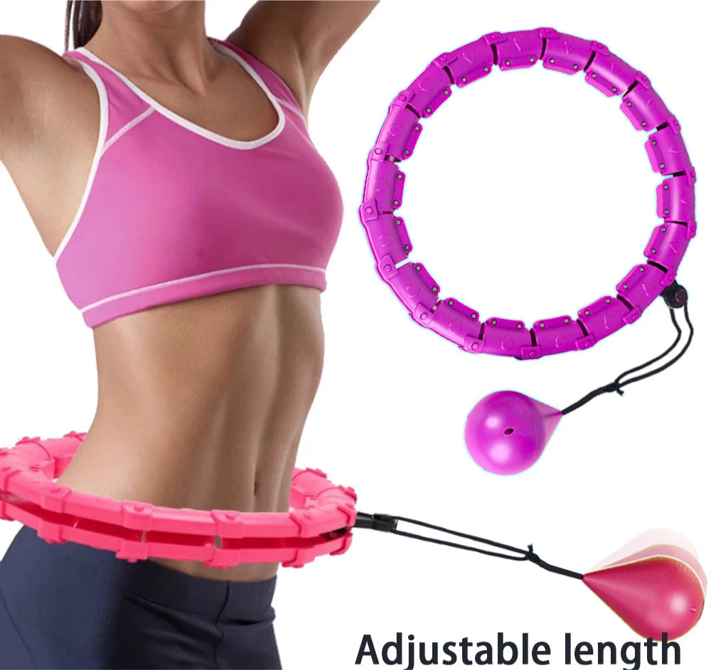 Adjustable Sport Hoops Abdominal Waist Exercise Detachable Hoola Massage Fitness Hoop Training Weight Loss