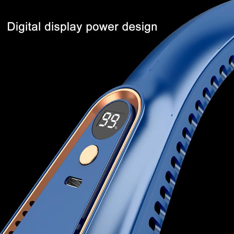 Portable Neck Fan, USB Rechargeable Neck Fan, Adjustable Speed Settings Neck Fan, Personal Fan for Outdoor, Travel, Camping, Hiking