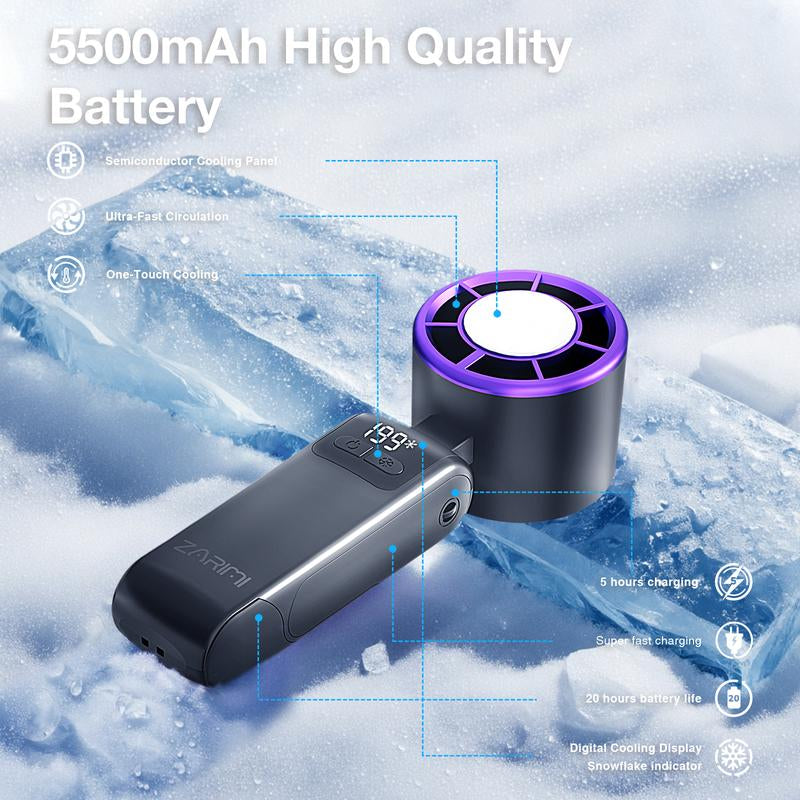 γTiktok Shop Super DealγPortable Handheld Fan Turbo for Travel, Mini Personal Rechargeable Fans, Extreme Ice Cooling Plate,Led Display, HD Display οΌ Lanyard, 1-100 Speed,Up to 20H Use,Foldable Lash Fan,Perfect Gifts for Women,Child
