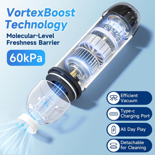 Quicolo Compact Vacuum Sealer with 60Kpa Pro Suction (Incl. 30 Reusable Bags), Ice-Cooling Contact Portable Food Saver for Meal Prep, Camping & Kitchen Clutter