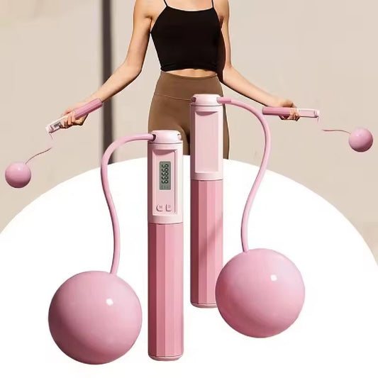 Intelligent Counting No-Rope Jump Rope Big Ball Professional Sports Fitness Adult Student Dual-Use Silicone Handle Equipment