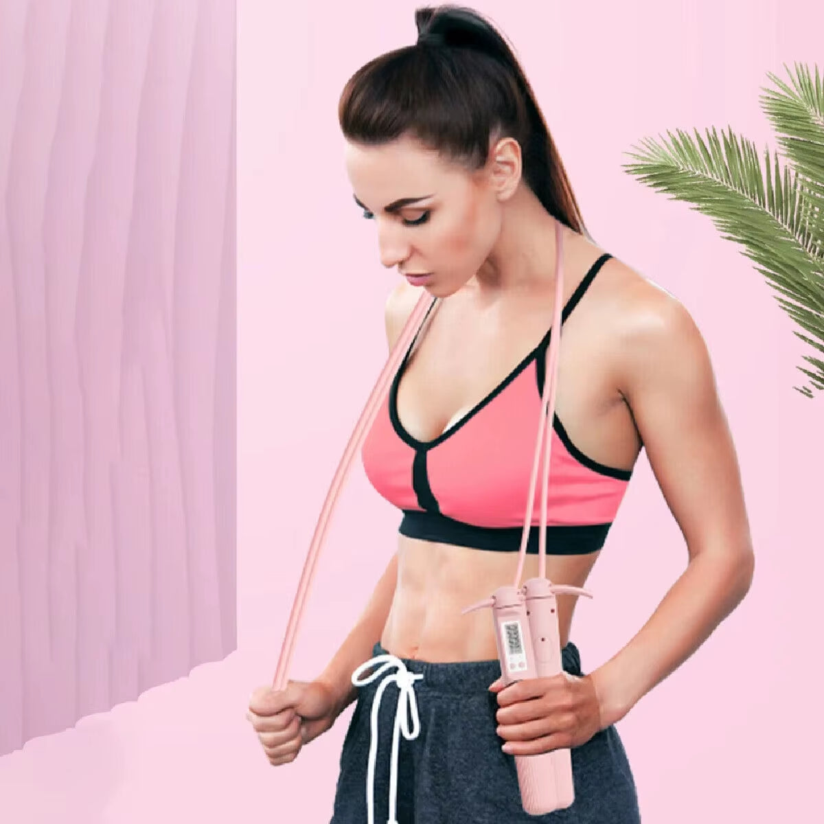 Intelligent Counting No-Rope Jump Rope Big Ball Professional Sports Fitness Adult Student Dual-Use Silicone Handle Equipment