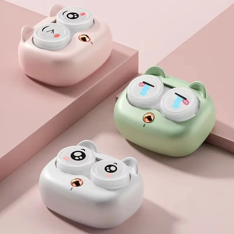 Ultrasonic Contact Lens Cleaner with Removable Box | Portable, Battery-Free Cleaning Machine