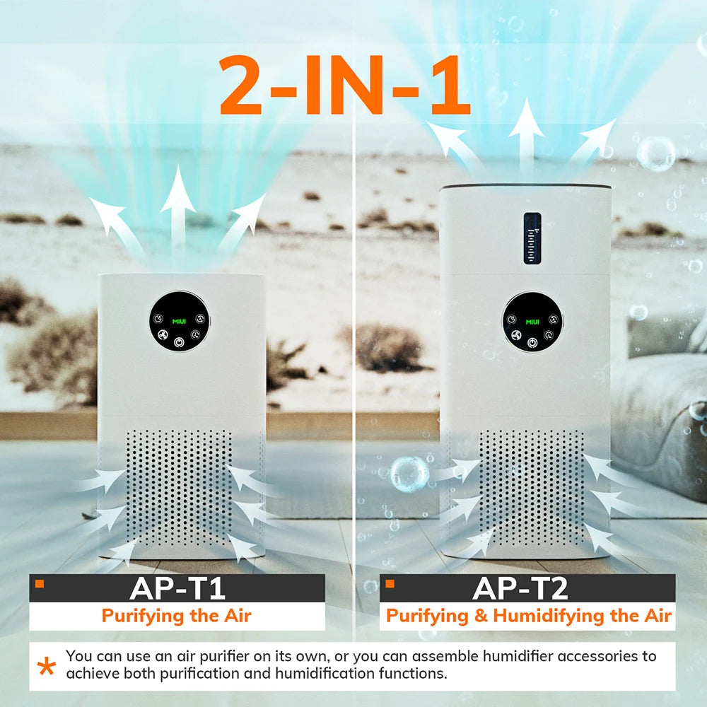 Air Purifier and Humidifier for Home, againts Allergies, Pets Hair, Smoking, Dust
