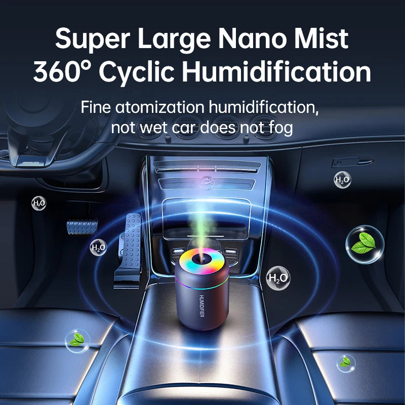 Mini Air Humidifier, Electric Aroma Diffuser, Essential Oil Purifier, Aromatherapy, For Car. Home, Bedroom