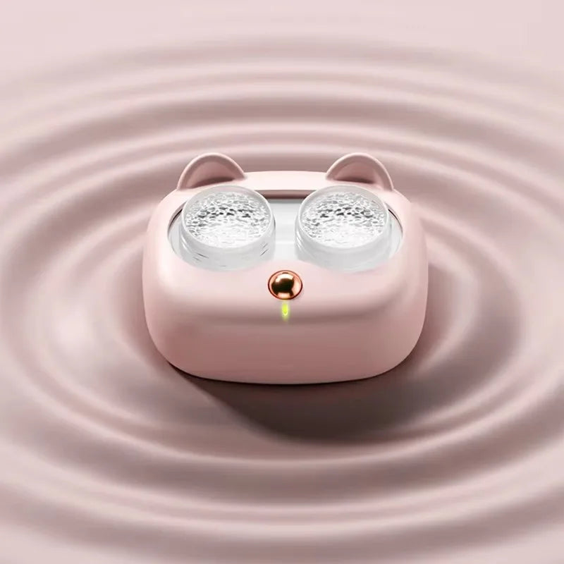 Ultrasonic Contact Lens Cleaner with Removable Box | Portable, Battery-Free Cleaning Machine
