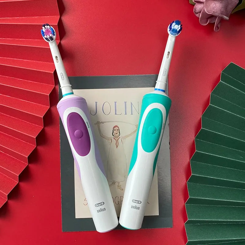 Oral B Electric Toothbrush D12 Rotation, Vitality Smart Tooth Brush, Rechargeable Replaceable Brush Head, 4 Refills + Box