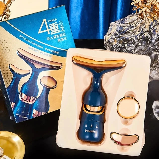3 In 1 Facial Lifting Device, Face Neck Eye Massager, Face Slimmer, Skin Tightening, Anti Wrinkle, Anti Aging Face Massager