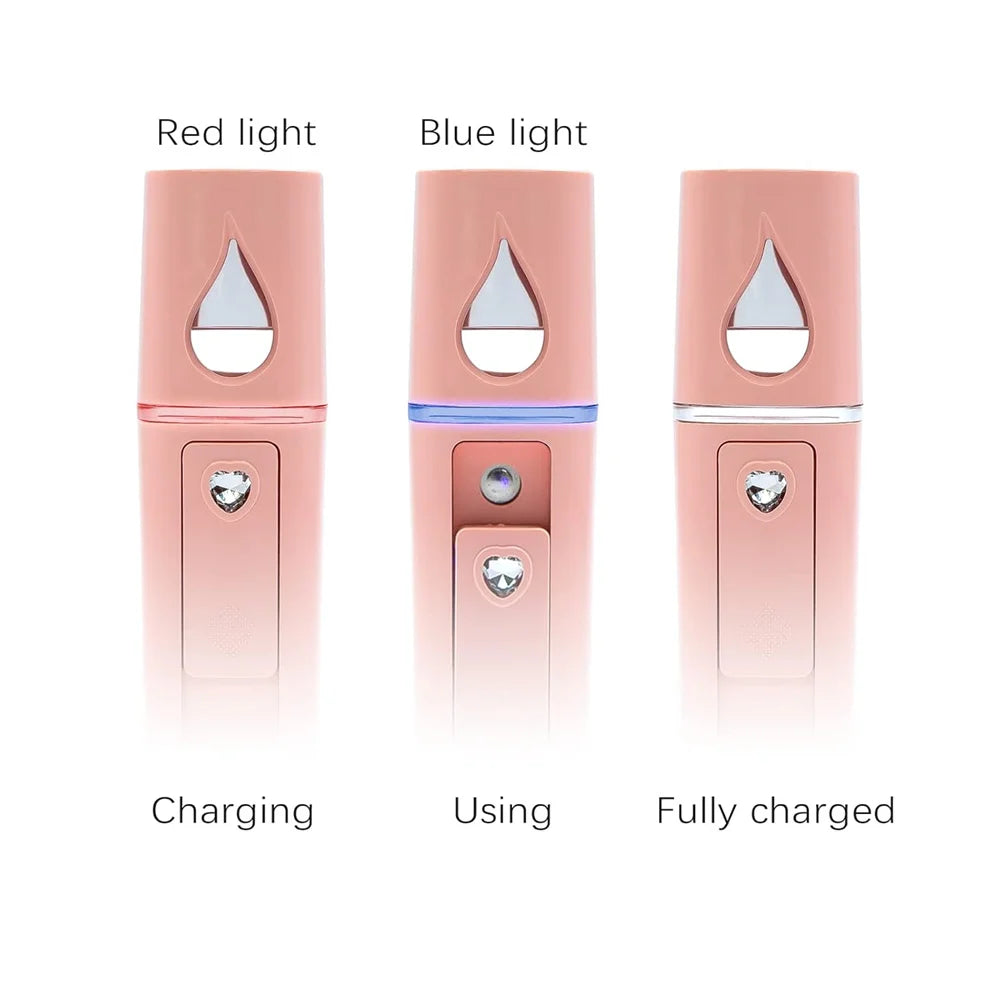 Face Steamer, Portable Facial Sprayer Nebuliser, Hydrating Anti-aging Mini Nano Wrinkle Women, Beauty Skin Care