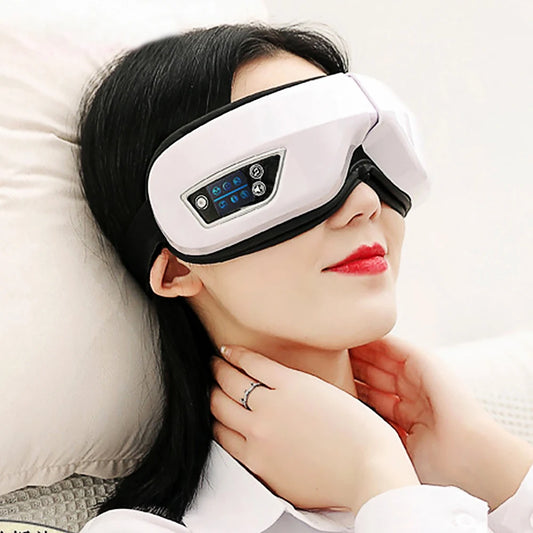 6D Smart Vibration Eye Massager With Hot Airbag Compress, Bluetooth, Music, Eye Massage, Sleep Mask
