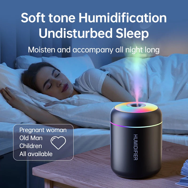 Mini Air Humidifier, Electric Aroma Diffuser, Essential Oil Purifier, Aromatherapy, For Car. Home, Bedroom