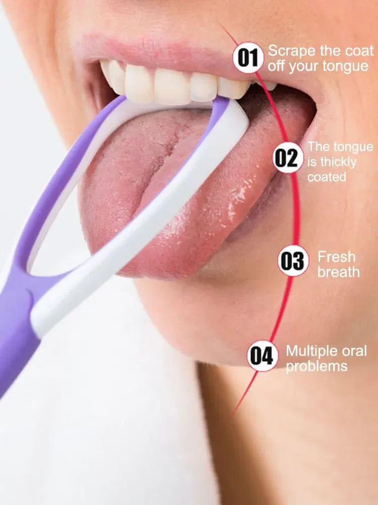 Premium Tongue Scraper & Brush |Fresh Breath & Oral Hygiene Made Easy
