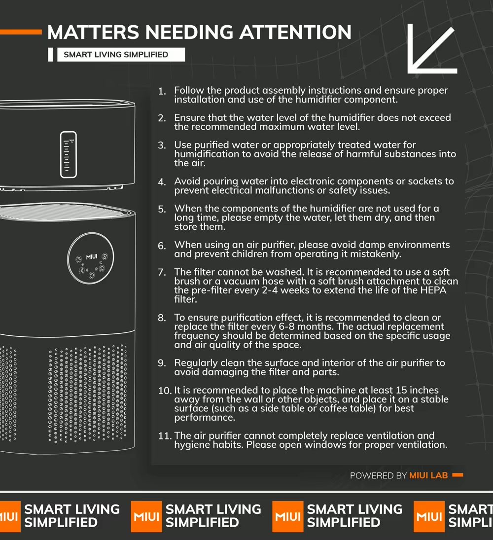 Air Purifier and Humidifier for Home, againts Allergies, Pets Hair, Smoking, Dust