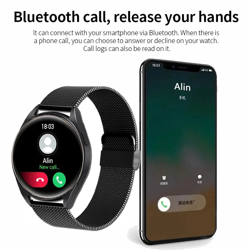 LAXASFIT 2025 New Bluetooth Call Smartwatch 6 Pro Customized Dial For Men & Women, Health Monitor Smartwatch for Android IOS