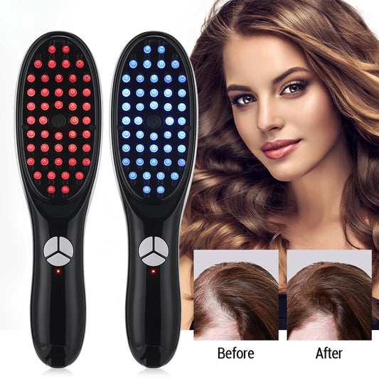 Electric Spray Massage Comb Hair, Hair Growth Vibration, Head Massager Brush, LED Anti Hair Loss Device
