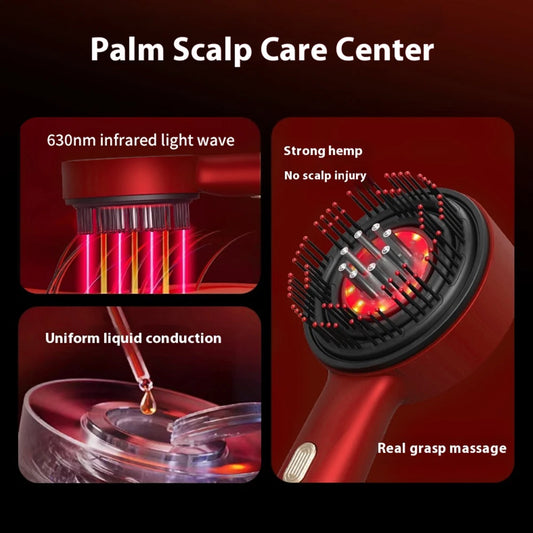 Electric Scalp Massager Comb | Red Light Therapy for Hair Growth & Relaxation