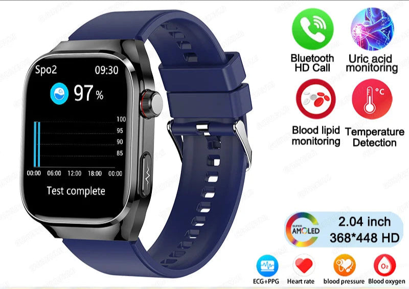 2025 ECG Smart Watch Women & Men | Heart Rate, BT Calls & Health Monitor | Different colours