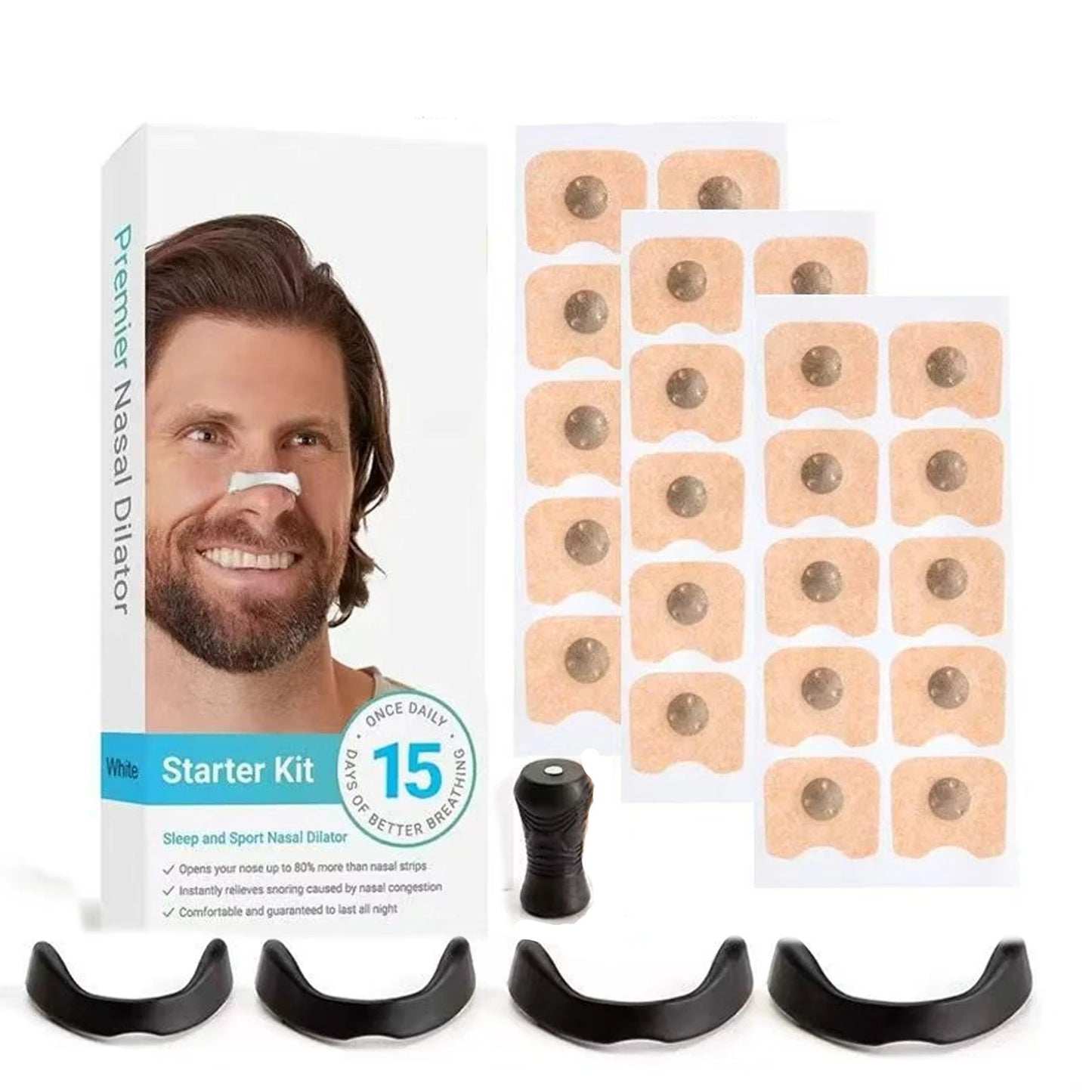 Sport Nasal Breathing Dilator Kits Sleep Nasal Strips Nose Breathe Better Sleeping Anti Snoring Magnetic Nose Clip Nasal Strips
