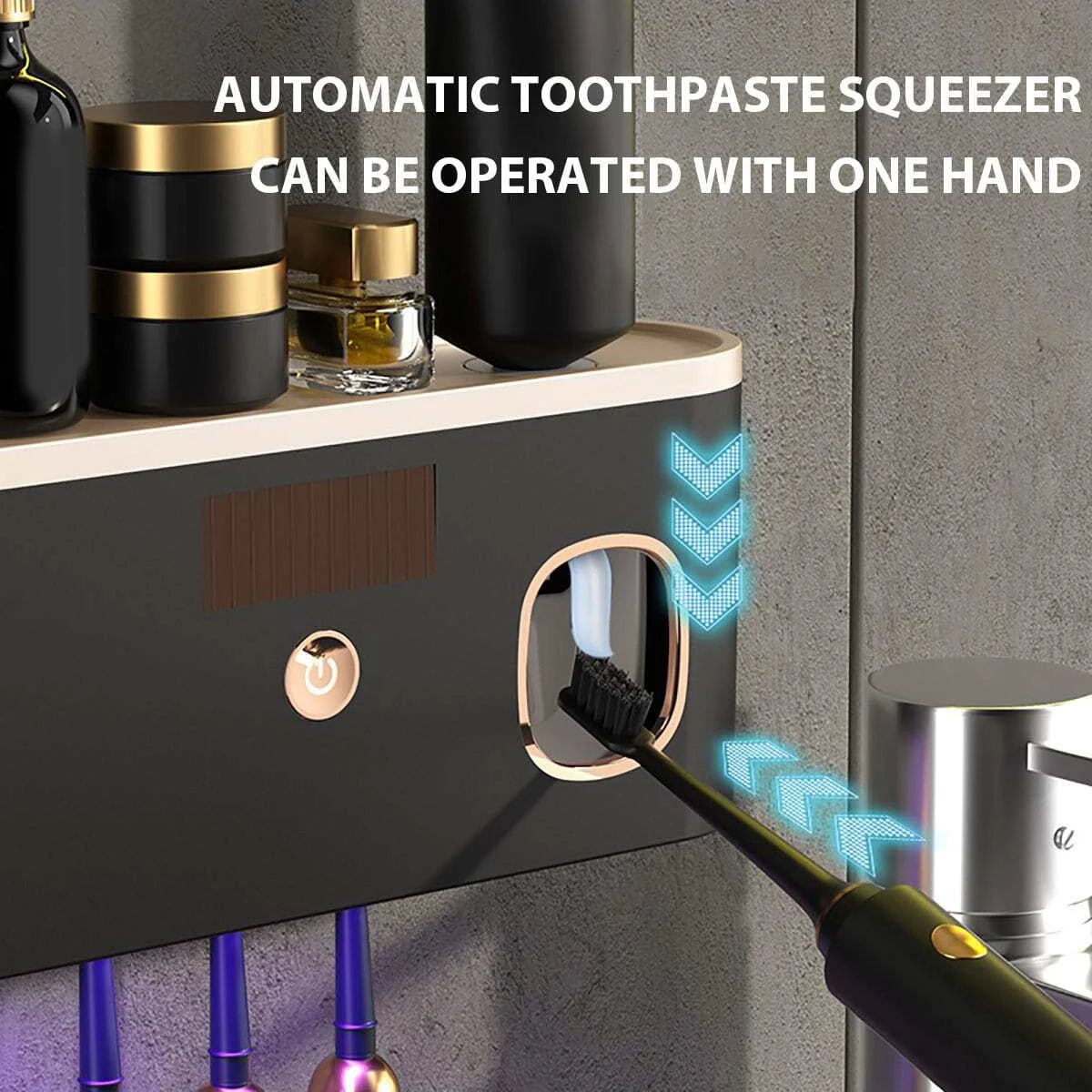 2-in-1 Intelligently Dry & Disinfect Ultrasonic Toothbrush Holder | UV Sterilization, Rechargeable & Hygienic | Keep Your Brush Clean & Safe