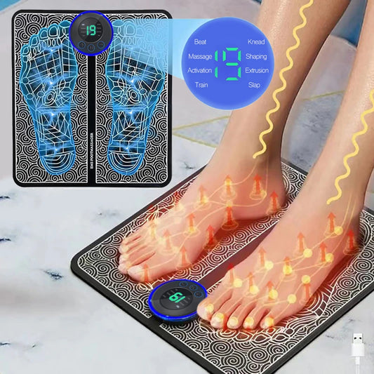 Portable EMS Foot Massager Pad β Relaxing & Compact Design