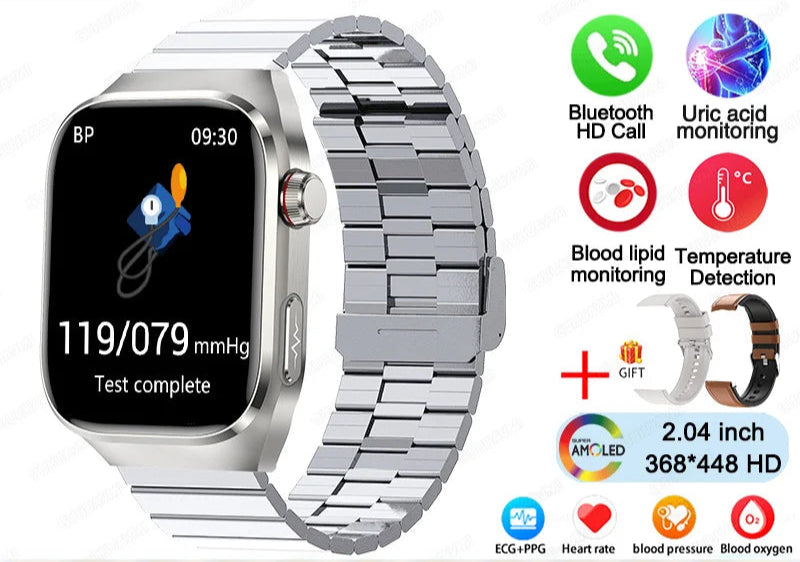 2025 ECG Smart Watch Women & Men | Heart Rate, BT Calls & Health Monitor | Different colours