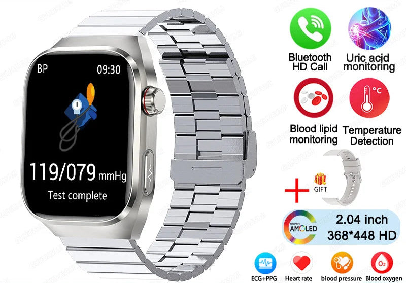 2025 ECG Smart Watch Women & Men | Heart Rate, BT Calls & Health Monitor | Different colours