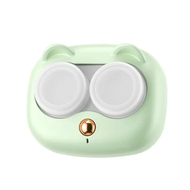 Ultrasonic Contact Lens Cleaner with Removable Box | Portable, Battery-Free Cleaning Machine