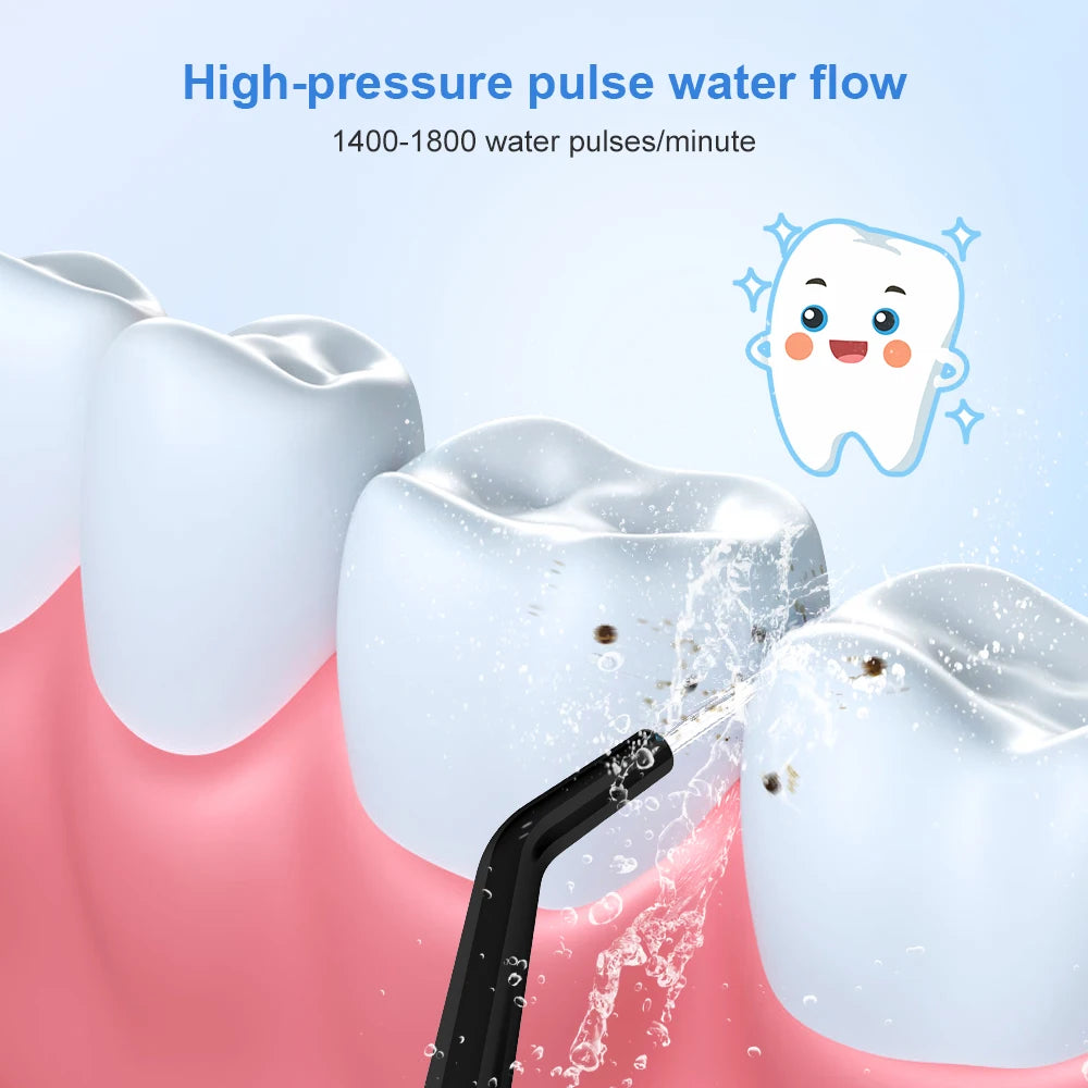 INSMART Oral Irrigator, Dental Water Flosser, Waterproof Portable Dental Water Jet Floss For Teeth Cleaning and Whitening
