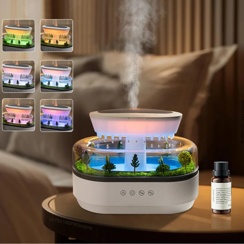 Aroma Humidifier Raindrop | Colorful Light & Essential Oil Diffuser