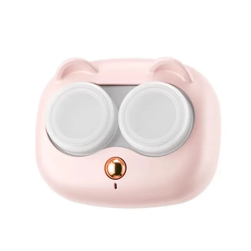 Ultrasonic Contact Lens Cleaner with Removable Box | Portable, Battery-Free Cleaning Machine