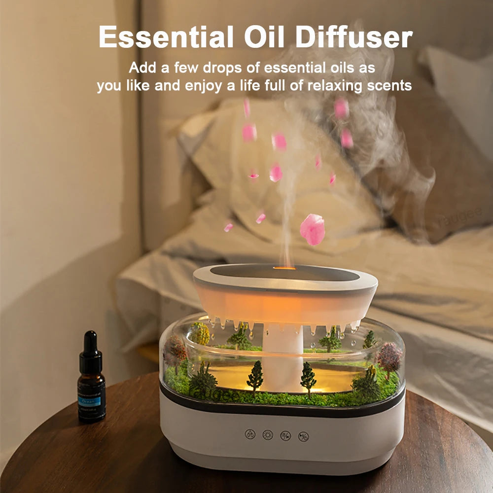 Aroma Humidifier Raindrop | Colorful Light & Essential Oil Diffuser