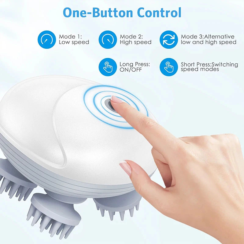 Rechargeable Electric Deep Scalp Massager | Relax, Clean, & Rejuvenate