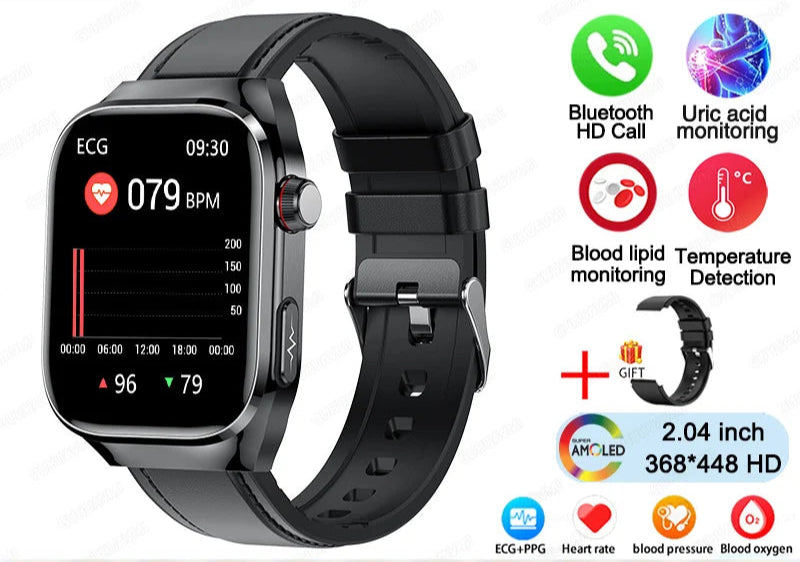 2025 ECG Smart Watch Women & Men | Heart Rate, BT Calls & Health Monitor | Different colours