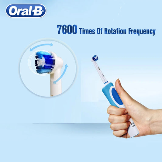 Oral B Electric Toothbrush D12 Rotation, Vitality Smart Tooth Brush, Rechargeable Replaceable Brush Head, 4 Refills + Box