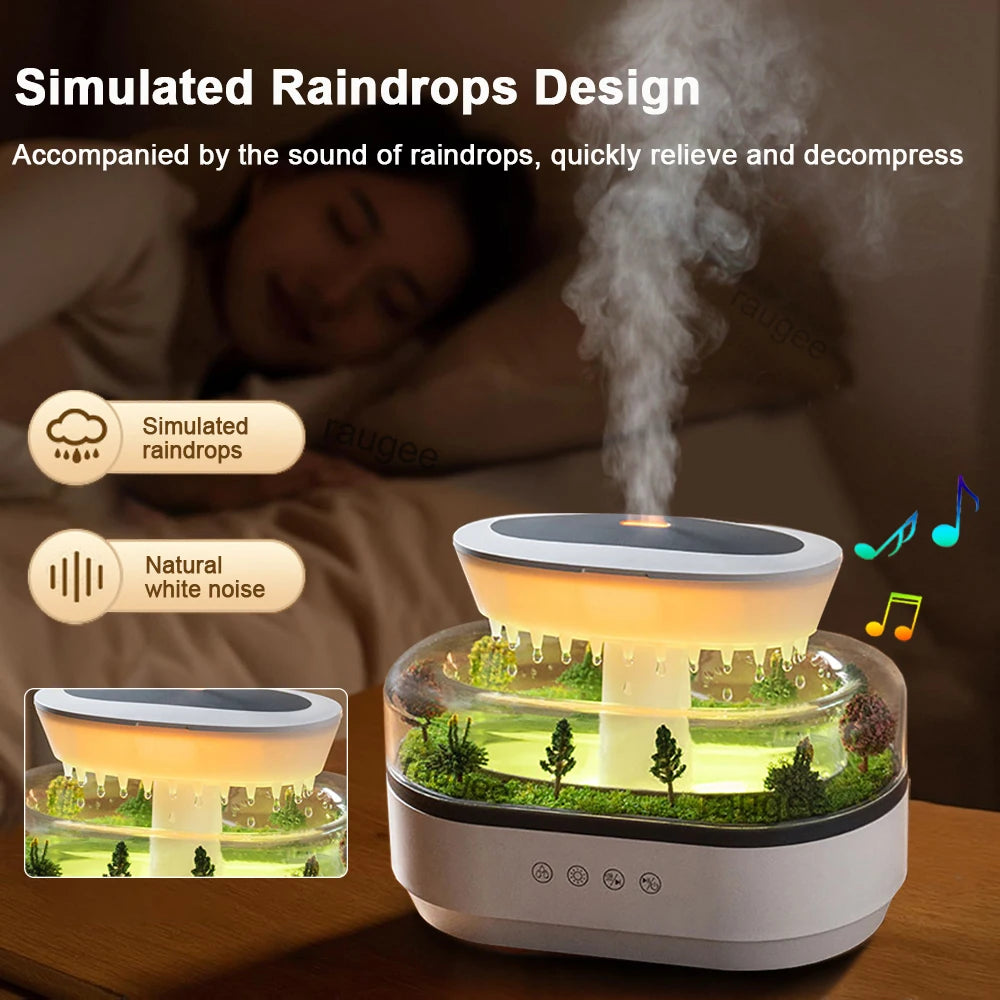 Aroma Humidifier Raindrop | Colorful Light & Essential Oil Diffuser