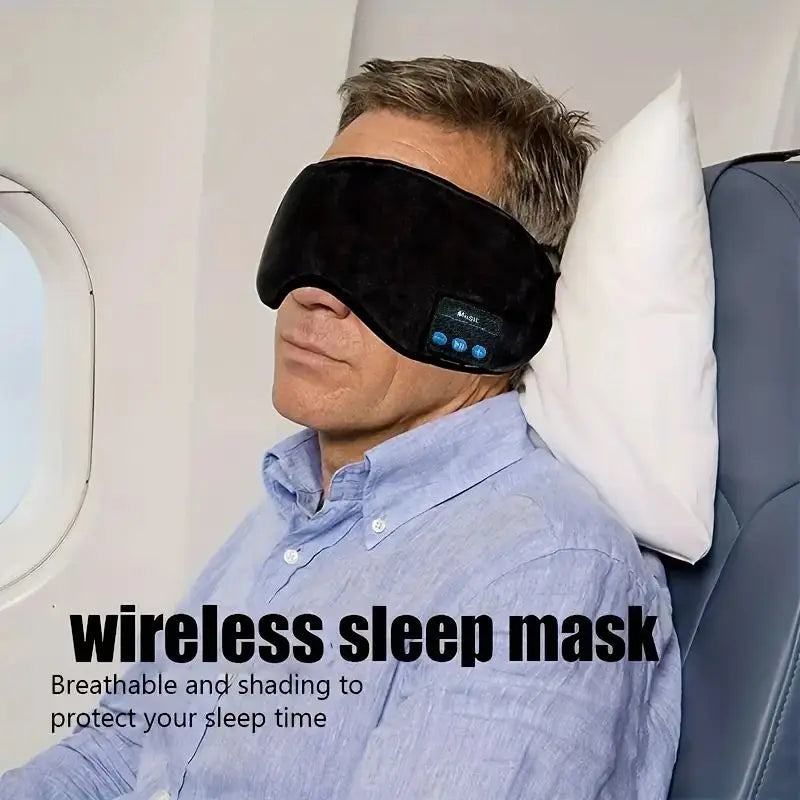 Smart Eye Mask Patch, Bluetooth Wireless Headphone, Sleep Mask Aid, Light-blocking Eye Cover