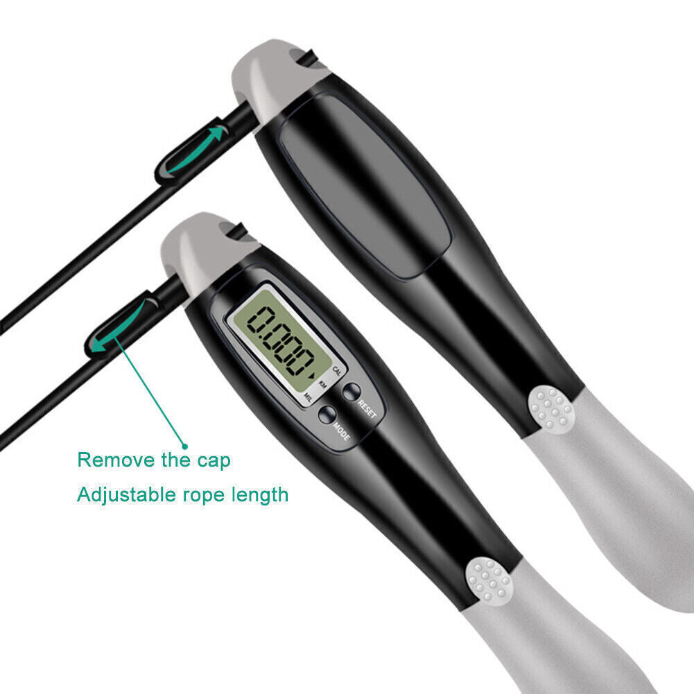 Cordless Skipping Rope Jump Ropes Smart Screen with Weighted for Sports Fitness