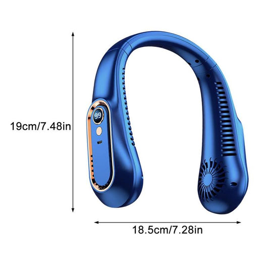 Portable Neck Fan, USB Rechargeable Neck Fan, Adjustable Speed Settings Neck Fan, Personal Fan for Outdoor, Travel, Camping, Hiking