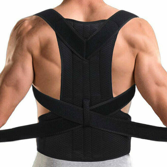 Posture Corrector Back Straightener Lumbar Shoulder Support Belt Body Brace UK