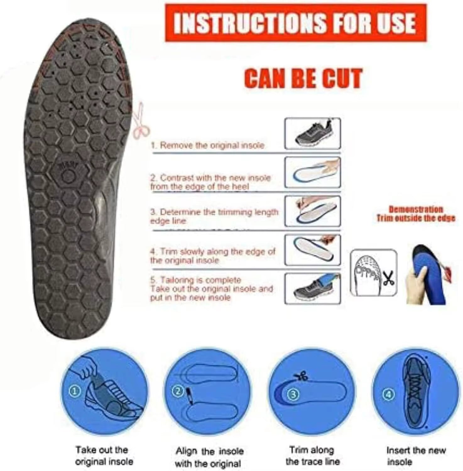 Insoles, Akusoli Magnetic Acupressure Insoles for Women UK