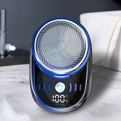 Men Face Beard Trimmer USB Charging Rechargeable Shaver with Digital Display Shaving Face Beard Razor Pocket Size Car Home Razor