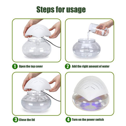 Water Based Purifier Water Air Washerhousehold Small Air Cleaner Air Freshenerl Air Washerl Air Diffuserl Air Cleaner| Air Purifier with 7 Color Changing Light for Rooms,Office, Kitchen, Garage Air Twister Household Small Air Cleaner