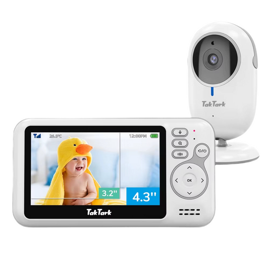 Wireless Video Baby Monitor with Night Vision & Two-Way Audio | 4.3" LCD Screen