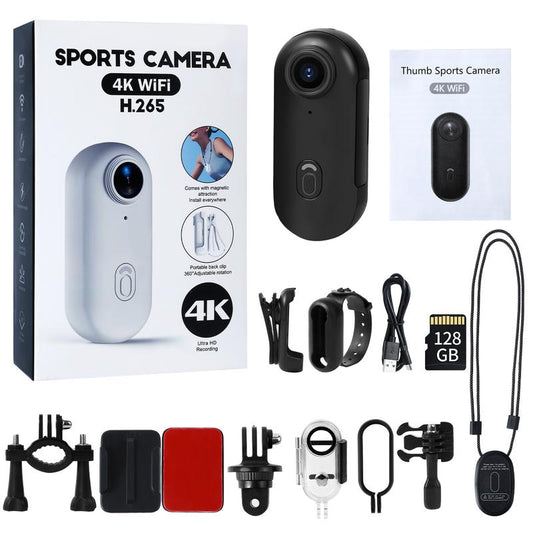 2025 New 4K Thumb Sport Camera,128Gb UHD Mini Body Camera,Wearable Action Body Cam,Thumb Size,Hands Free, Recording Body Worn Camera, Suitable for Swimming,Bike,Traveling,And Recording Vlog