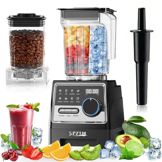 SPZTJK Professional Blender,Kitchen for Blender 68Oz BPA Free 2 Containers Countertop Blenders, Ice Cream Machine, Ice Crushing&Max.2400Watts/1000Watts Blender and Grinder Combo 24000RPM , Smoothies/Juice/Nuts Butter/Food Processor/Kitchen Appliances