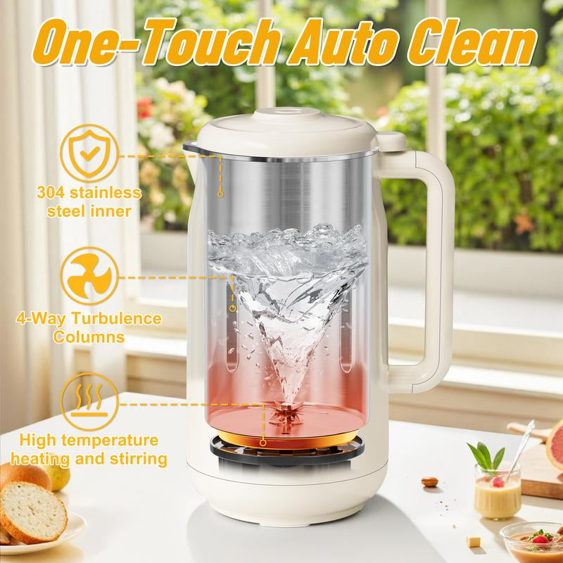 8-In-1 Nut Milk Maker Machine, 42Oz Homemade Almond, Soy, Oat, Juice, Plant-Based and Dairy Free Beverages,Automatic Almond Milk Maker, LED Panel/Delay Start/Keep Warm/Boil Water/Self Clean
